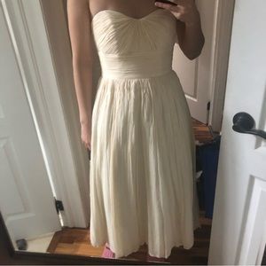 Jcrew cream prom dress